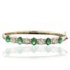 Image 1 : 14KT Yellow Gold 3.25ctw Emerald and Diamond Bracelet