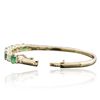 Image 3 : 14KT Yellow Gold 3.25ctw Emerald and Diamond Bracelet