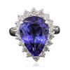 Image 1 : 14KT White Gold 6.51ct Tanzanite and Diamond Ring