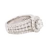 Image 2 : 14KT White Gold EGL Certified 3.10ctw Diamond Ring