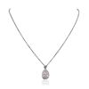 Image 2 : 18KT White Gold 2.34ctw Diamond Pendant With Chain With Chain