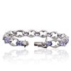 Image 3 : 14KT White Gold 10.79ctw Tanzanite and Diamond Bracelet