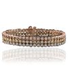 Image 1 : 14KT Three-Tone Gold 6.54ctw Diamond Bracelet
