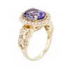 Image 3 : 14KT Yellow Gold 3.43ct Tanzanite and Diamond Ring
