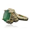 Image 2 : 14KT Yellow Gold 3.32ct Emerald and Diamond Ring