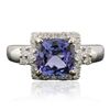 Image 1 : 14KT White Gold 2.17ct Tanzanite and Diamond Ring