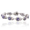 Image 1 : 14KT White Gold 5.94ctw Tanzanite and Diamond Bracelet