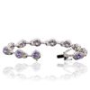 Image 3 : 14KT White Gold 5.94ctw Tanzanite and Diamond Bracelet