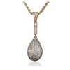 Image 1 : 14KT Tri-Tone Gold 0.93ctw Diamond Pendant With Chain