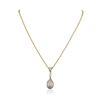 Image 2 : 14KT Tri-Tone Gold 0.93ctw Diamond Pendant With Chain