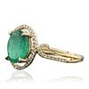 Image 2 : 14KT Yellow Gold 1.72ct Emerald and Diamond Ring