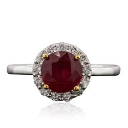 14KT Two-Tone Gold 1.86ct Ruby and Diamond Ring