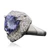 Image 2 : 14KT White Gold 5.22ct Tanzanite and Diamond Ring