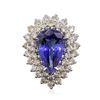 Image 1 : 14KT White Gold GIA Certified 9.22ct Tanzanite and Diamond Ring