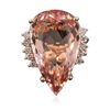 Image 1 : 14KT Rose Gold 24.03ct GIA Certified Morganite and Diamond Ring