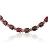 Image 2 : 14KT Yellow Gold 52.66ctw Ruby and Diamond Necklace