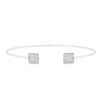 Image 1 : 14KT White Gold 0.17ctw Diamond Bangle Bracelet