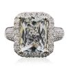 Image 1 : 14KT Two-Tone Gold 5.06ct Aquamarine and Diamond Ring