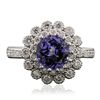 Image 1 : 14KT White Gold 2.01ct Tanzanite and Diamond Ring