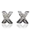 Image 1 : 18KT White Gold 1.00ctw Diamond Earrings