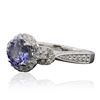 Image 2 : 14KT White Gold 1.51ct Tanzanite and Diamond Ring