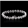 Image 2 : 14KT White Gold 1.69ctw Diamond Bracelet