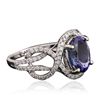 Image 2 : 14KT White Gold 2.73ct Tanzanite and Diamond Ring