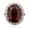 Image 1 : 14KT Yellow Gold 18.68ct Ruby and Diamond Ring