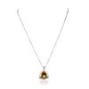 Image 1 : 14KT White Gold 5.01ct Citrine Quartz and Diamond Pendant With Chain