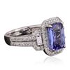 Image 2 : 18KT White Gold 2.59ct Tanzanite and Diamond Ring