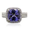 Image 1 : 14KT White Gold 4.70ct Tanzanite and Diamond Ring