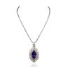 Image 1 : 18KT White Gold 33.29ct Tanzanite and Diamond Necklace