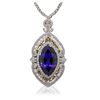 Image 2 : 18KT White Gold 33.29ct Tanzanite and Diamond Necklace