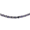 Image 2 : 14KT White Gold 12.96ctw Tanzanite and Diamond Necklace