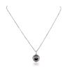 Image 1 : 14KT White Gold 3.26ct Black Diamond and Diamond Pendant With Chain