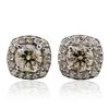 Image 1 : 14KT White Gold 1.79ctw Diamond Earrings