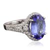 Image 2 : 18KT White Gold 3.59ct Tanzanite and Diamond Ring