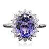 Image 1 : 14KT White Gold 4.50ct Tanzanite and Diamond Ring