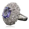 Image 2 : 14KT White Gold 3.32ct Tanzanite and Diamond Ring