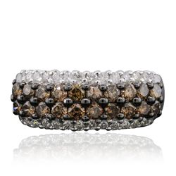 14KT White Gold 1.40ctw Brown Diamond Ring