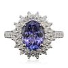 Image 1 : 14KT White Gold 1.91ct Tanzanite and Diamond Ring