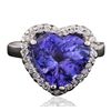 Image 1 : 14KT White Gold 6.09ct Tanzanite and Diamond Ring