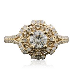 14KT Yellow Gold 0.91ctw Diamond Ring