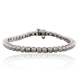 14KT White Gold 2.89ctw Diamond Tennis  Bracelet