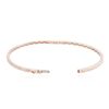 Image 3 : 14KT Rose Gold 0.67ctw Diamond Bangle Bracelet