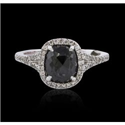 14KT White Gold 2.15ctw Black Diamond Ring