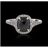 Image 1 : 14KT White Gold 2.15ctw Black Diamond Ring