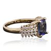 Image 2 : 14KT Yellow Gold 1.85ct Tanzanite and Diamond Ring