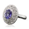 Image 2 : 14KT White Gold 3.00ct Tanzanite and Diamond Ring