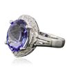 Image 2 : 14KT White Gold 4.58ct Tanzanite and Diamond Ring